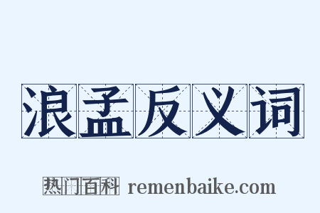 浪孟反义词是什么意思的图片